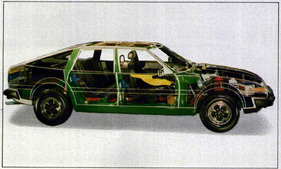 Rover SD1 3500 (1976) - Durchsichtsdarstellung