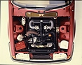 Rover SD1 3500 (1982) - Blick in den Motorraum, man beachte die Stromberg-Vergaser anstelle von SU (ohne Motorhaube)