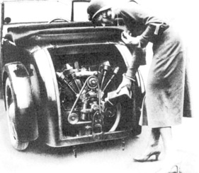 Rover Scarab (1931) – Leicht zu befüllender, gemeinsamer Ölkreislauf für Motor und Getriebe