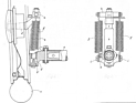 Rover Scarab (1931) – Vorder- und Seitenansicht der Vorderradaufhängung mit zwei Zugfedern