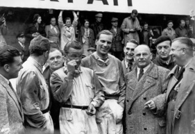 Rudolf Uhlenhaut, Manfred von Brauchitsch, Rudolf Caracciola, Richard Seaman, Max Sailer und Alfred Neubauer - Grosser Preis der Schweiz (1938)
