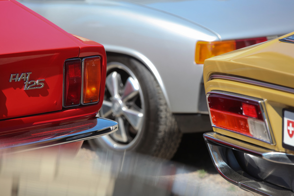 Bild: Rückleuchten-Design aus Italien (Fiat 125, Alfa Romeo Montreal) und Deutschland (VW-Porsche 914) - Oldtimer Sunday Morning am 2. Juni 2019
