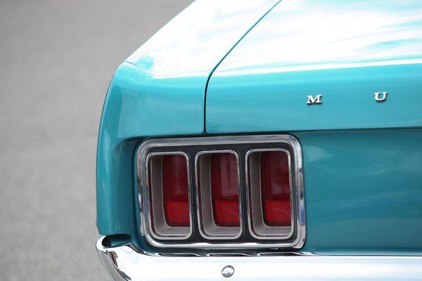 Rückleuchten zusammengefasst und in Chrom - Mustang & Shelby Meeting 2017 in Zug