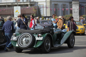 SS Jaguar 100 - in British Racing Grün - Swiss Classic British Car Meeting Morges 2017