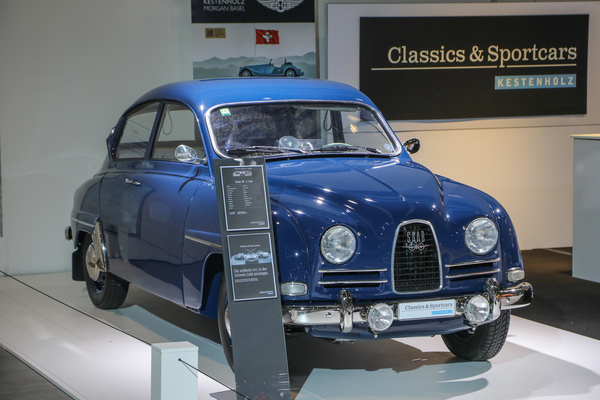 Saab 92 (1962) - 2-Takt-Saab auf dem Stand von Kestenholz Classic, angeboten für CHF 29'000 - Auto Zürich 2022