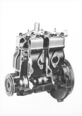 Saab 93 (1956) – Schnittmodell des Motors