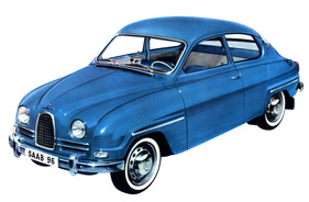 Saab 96 (1960) - Kraft und Schönheit vereint, Abbildung aus dem Verkaufsprospekt von 1960