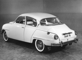 Saab 96 (1960) - die aerodynamische Form ist gut sichtbar Saab 96 (1960) - die aerodynamische Form ist gut sichtbar