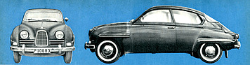 Saab 96 (1961) - Front- und Seitenachsicht