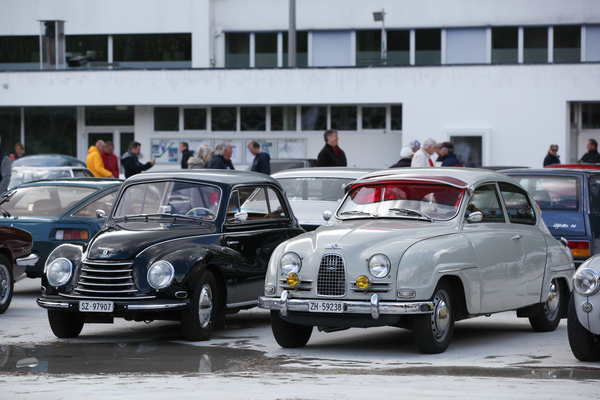Bild Saab 96 (1963) - mit Dreizylinder-Zweitaktmotor und Lenkradschaltung - Dolder Classics Mai 2019
