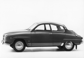 Saab 96 (1967) - das V4-Modell gab sich am entsprechenden Schriftzug hinter dem Vorderrad zu erkennen