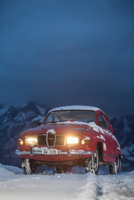 Saab 96 (1975) - Rot wie der Monte-Carlo-Siegerwagen von Erik Carlsson