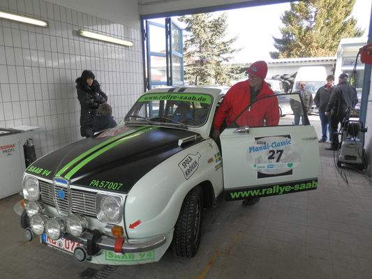 Image: Saab 96 V4 (1966) - at the Planai 2014, with Klaus Fritzinger at the wheel