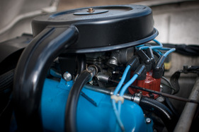 Saab 96 V4 Deluxe (1969) - der Luftfilter auf dem V4-Motor