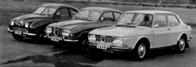 Saab 99 (1970) - der Neue neben seinen Vorgängern 96 und 92