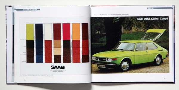 Saab 99 GL Kombi Coupé - Farboptionen - Buch "Saab 99, 90 & 900 - 1968 - 1998"