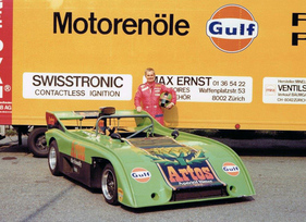 Sauber C4 (1975) - Harry Blumer at the presentation