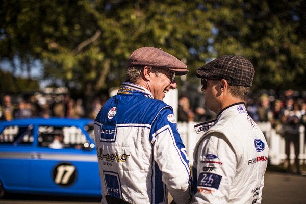 Scherzende Piloten vor dem Rennen -Goodwood Revival 2018