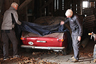 Scheunenfund Volvo P1800 S (1968) - der Triumph-Kleber täuscht, das ist natürlich ein Volvo