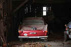 Scheunenfund Volvo P1800 S (1968) - viel Staub und einige Lackschäden sind bereits ersichtlich