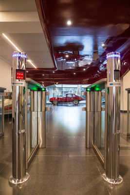 Schleuse im Museum - Museumsbesuch Alfa Romeo in Arese