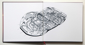 Schnittzeichnung auf dem Einband - Buch "Alan Man Racing F3L / P68 - The story of Ford’s three litre sports cars from the Sixties" Schnittzeichnung auf dem Einband - Buch "Alan Man Racing F3L / P68 - The story of Ford’s three litre sports cars from the Sixties"