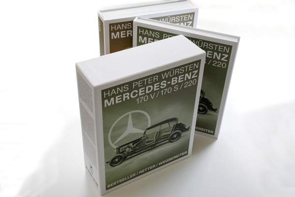 Bild: Schuber und die beiden Bände - Buch "Mercedes Benz 170 V / 170 S / 220 – Bestseller / Retter / Wegbereiter"