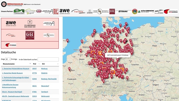 Screenshot Oldtimermuseen DE