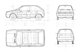 Seat Ibiza (1984) - Abmessungen
