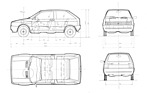 Seat Ibiza (1984) - Abmessungen