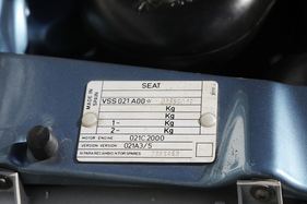 Seat Ibiza GL 1.5i (1989) - Chassis-Plakette (1989)