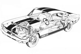 Shelby GT 350 (1966) - Durchsichtszeichnung