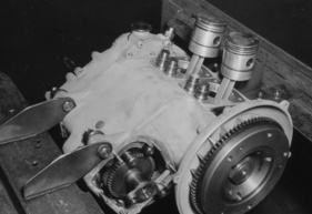 Siata Mitzi (1953) – Geköpfter Paralleltwin mit integriertem Getriebe Siata Mitzi (1953) – Geköpfter Paralleltwin mit integriertem Getriebe