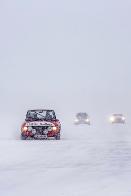 Sicht ja-teilweise-nein - Lancia Fulvia im Schneegestöber