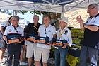 Awards ceremony for Christian Geistdörfer, Jürgen Barth, Thierry Boutsen, and Arturo Merzario (from left to right) – 30th Vernasca Silver Flag 2026