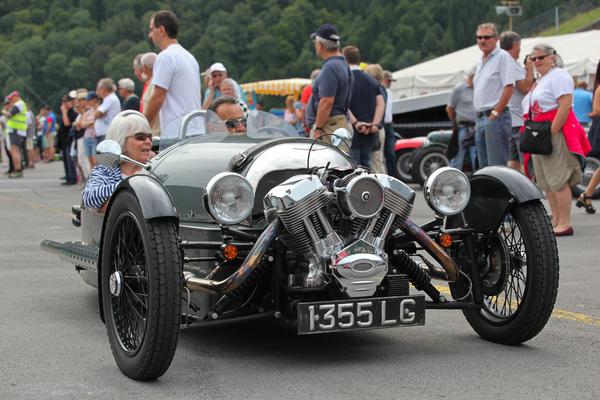 Sieht deutlich älter aus als er ist, der aktuelle Morgan Threewheeler - British Car Meeting Mollis 2017