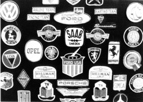 Signete für jeden Geschmack auf dem Stand von Charles Vögele - Genfer Autosalon 1967