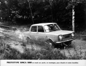 Simca 1000 (1962) - Prototyp auf Testfahrt