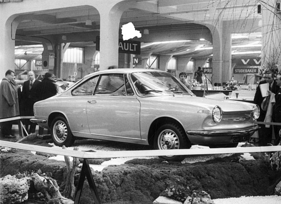 Simca 1000 Coupé (1962) am Genfer Automobilsalon - elegantes Coupé von Bertone, eine der Hauptattraktionen