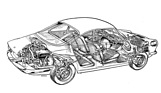 Simca 1200 S (1967) - Durchsichtszeichnung