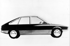Simca 1307 (1972) - erste Skizzen des Fünftürers