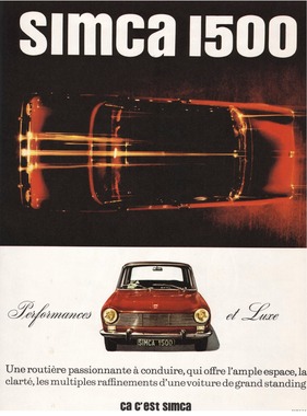 Simca 1500 (1964) - Werbung aus dem Jahre 1964 -
