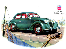 Simca 8 (1951) - auf der Frontseite des Verkaufsprospektes