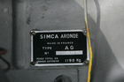Simca Aronde Plein Ciel (1960) - Das Typenschild mit Chassis-Nummer