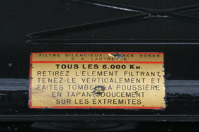 Simca Aronde Plein Ciel (1960) - Originalkleber mit Wartungshinweis