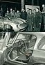 Bild: Škoda 1100 OHC Coupé (1960) – Jaroslav Kindls Entwurf wurde zunächst aus Holz realisiert. Es fanden auch Serienteile wie das Lenkrad aus dem Popular Verwendung.
