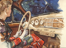 Skoda 1200 Sedan (1952) - im modernen Innern gab es geben Aufpreis ein Radio mit Elektronenröhren