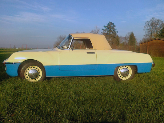 Skoda 440 Spartak Polytex Roadster (1955) - mit dem ursprünglich so nicht vorgesehenen Faltdach