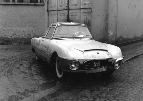 Skoda 440 Spartak Polytex Roadster (1956) - Unfallschaden nach einem Reifenplatzer