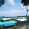 The Skoda Octavia and Felicia as a saloon (right) and convertible (with hardtop, left) made their debut in 1959